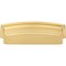 Jeffrey Alexander 96 mm Center Brushed Gold Square-to-Center Square Renzo Cabinet Cup Pull 141-96BG - alternate 10